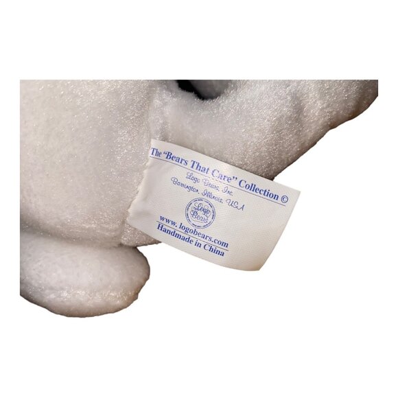 March Of Dimes "Hero" WalkAmerica 2001 Limited Edition White Plush Bear With Blu - Picture 8 of 9